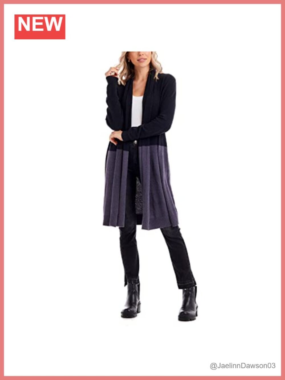 Chenille Open Front Color Block Cardigan Sweater Folded Lapel Fall Layer